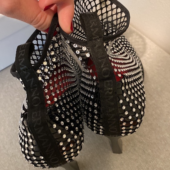 Ermanno Scervino Rhinestone Booties Pointy Heels - Picture 7 of 10